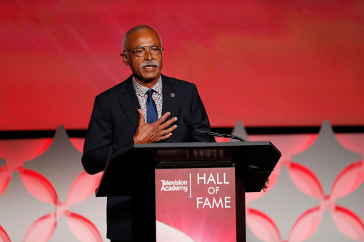 Hall of Fame inductee Donald A. Morgan speaks